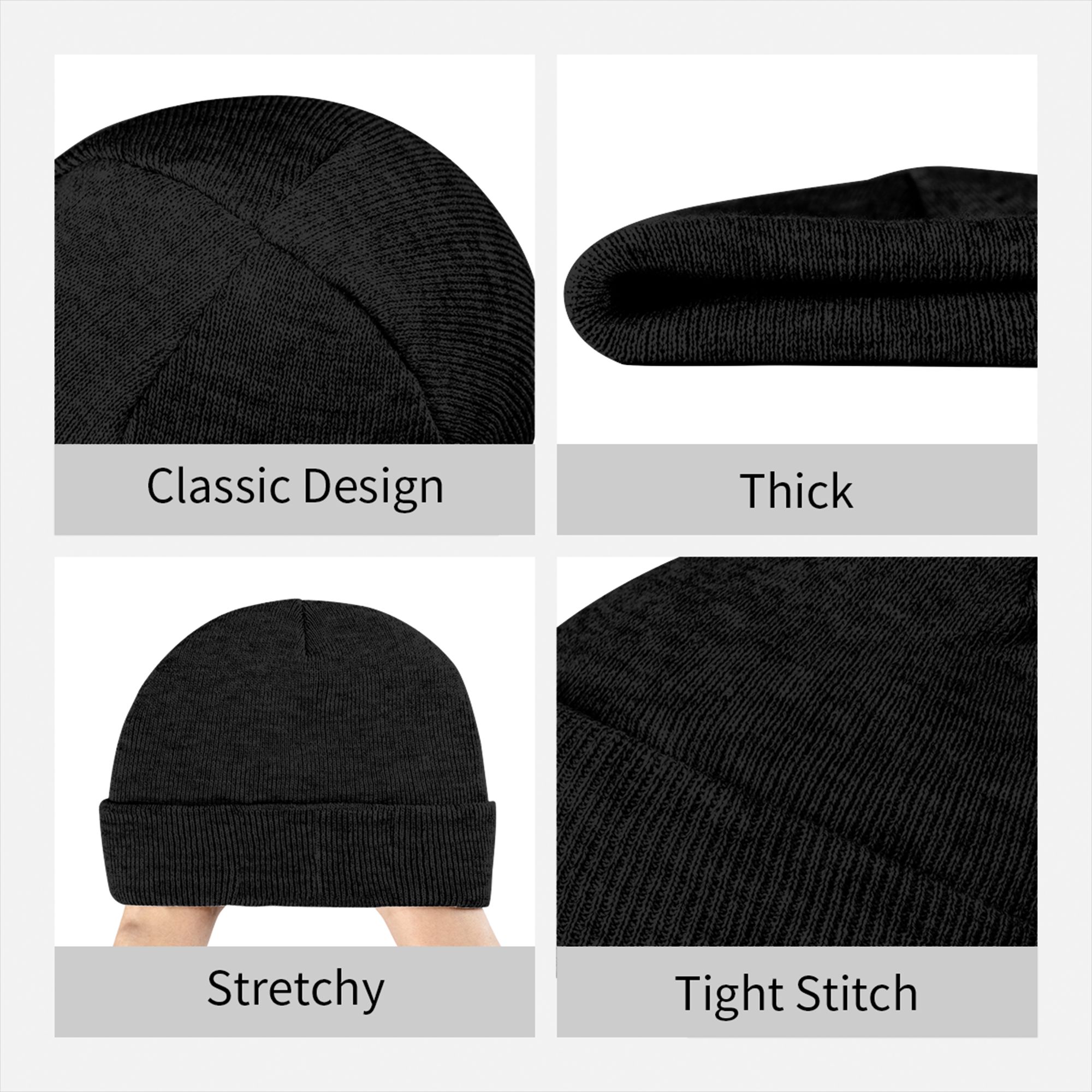 Men Women Rib Knit Cuffed Bean - Beanie Cuffed Knit ulasan dan harga