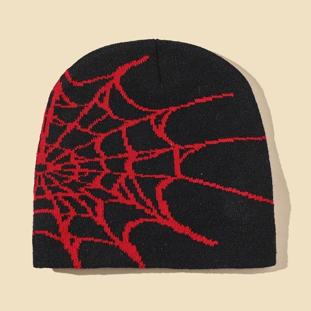 Vintage Soft Spider Web Patter - Beanie Cuffed Knit ulasan dan harga