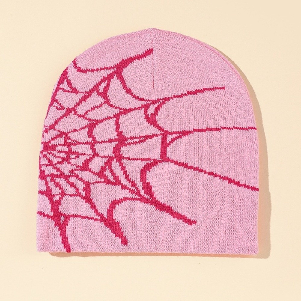 Vintage Soft Spider Web Patter - Beanie Cuffed Knit ulasan dan harga