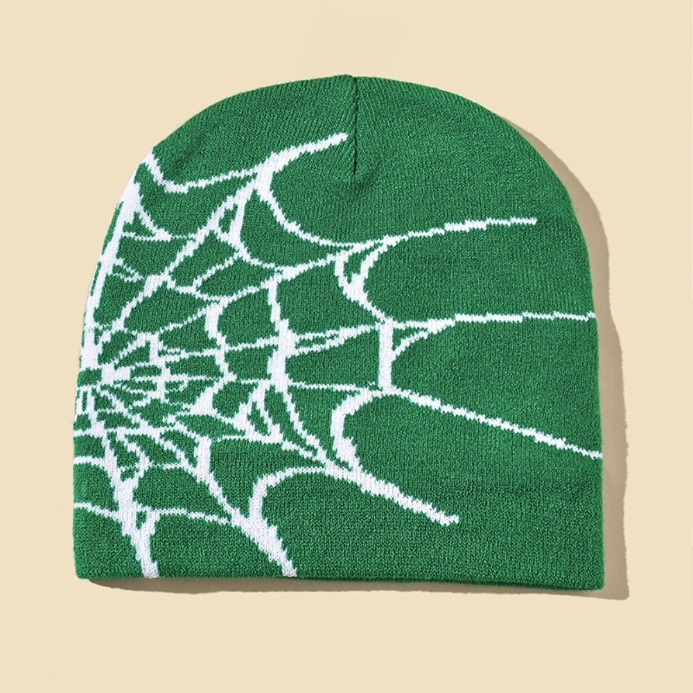 Vintage Soft Spider Web Patter - Beanie Cuffed Knit ulasan dan harga