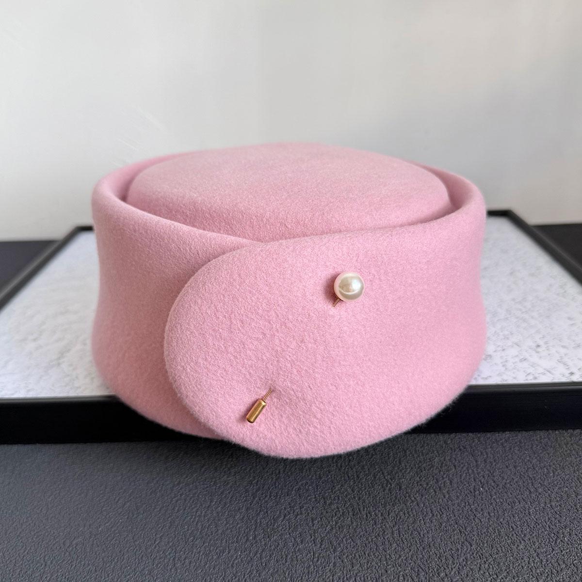 Fall Winter New 100% Pink Blac - Beret French Wool ulasan dan harga