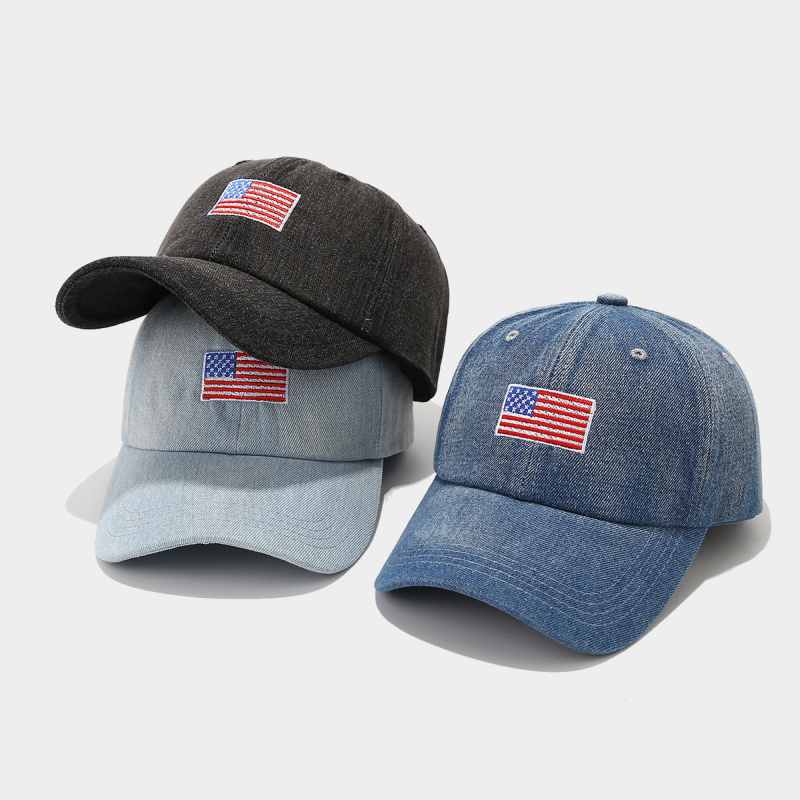 Vintage Washed Denim Baseball  - Dad Hat Cotton ulasan dan harga