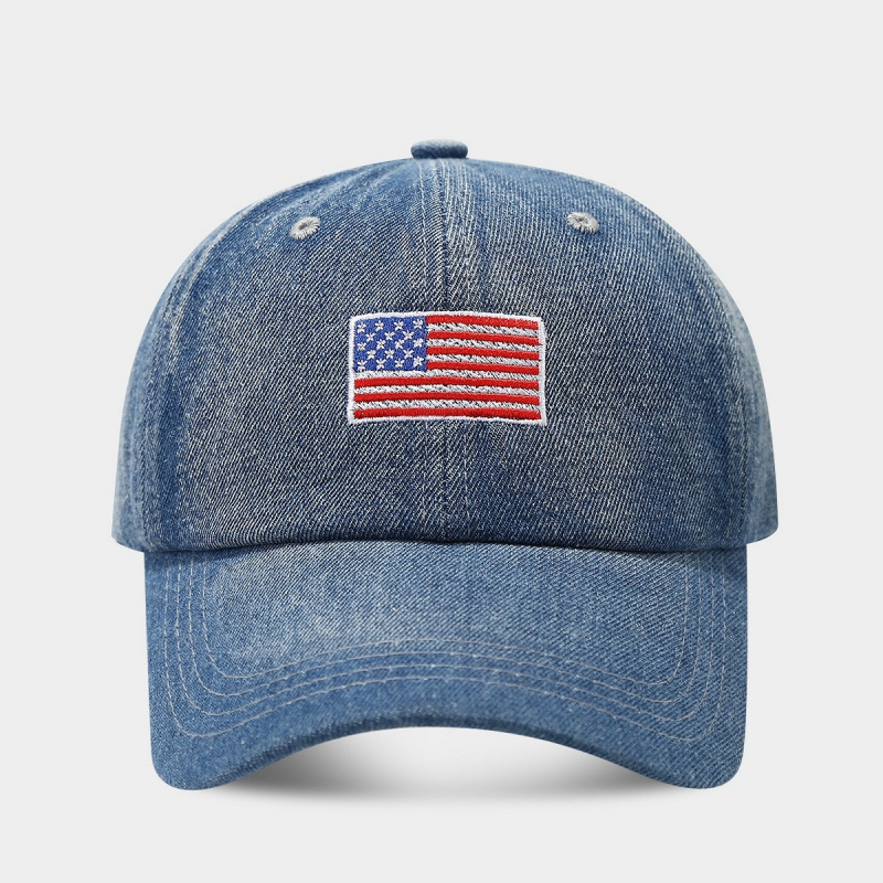 Vintage Washed Denim Baseball  - Dad Hat Cotton ulasan dan harga