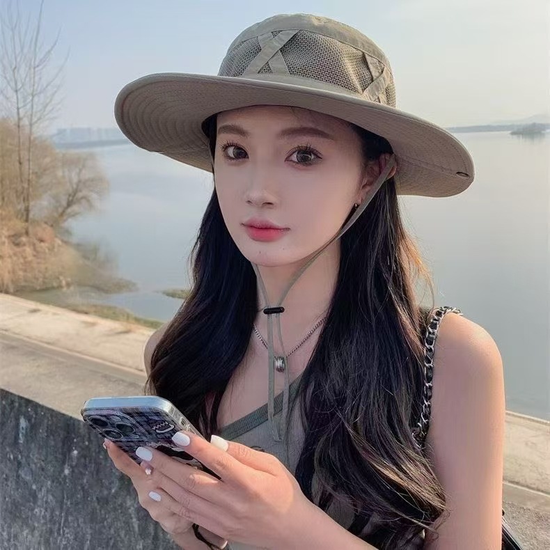 1pcs Summer Men Bucket Hat Out - Sun Hat Wide Brim ulasan dan harga