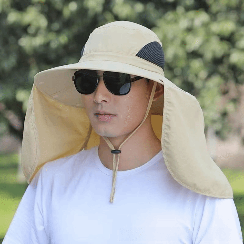 Removable Cloth Men Sun Hat Bi - Bucket Hat Cotton ulasan dan harga