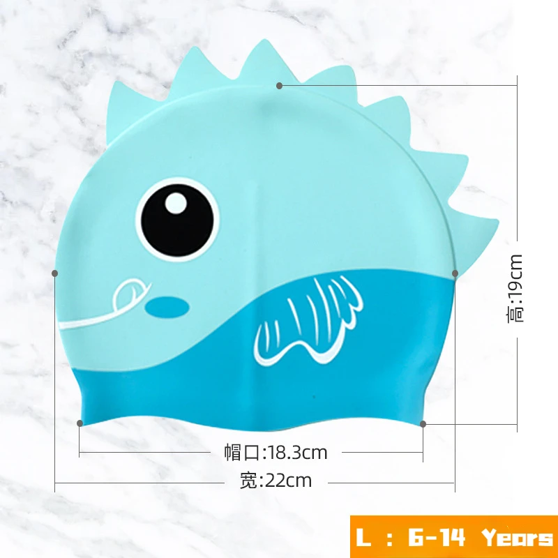 Cartoon Cute Fish Shark Silico - Swim Hat Silicone ulasan dan harga